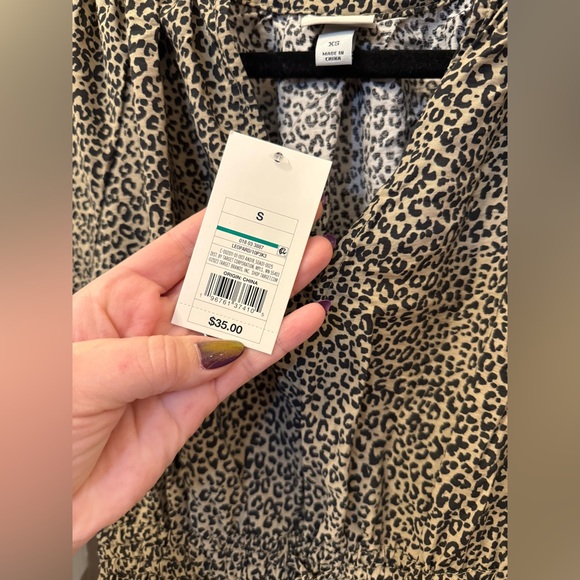 A New Day Ballon Sleeve Leopard Print Maxi Dress Size Small - Picture 6 of 6